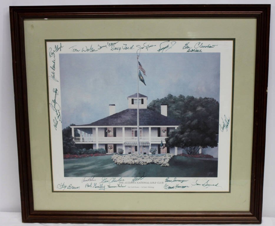 Arnold Palmer, Sam Snead Signed Golf Lithograph (1 of 9)