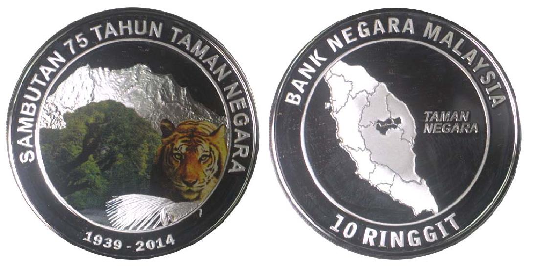 MALAYSIA Silver: Proof RM10 75th Anniversary (1 of 1)
