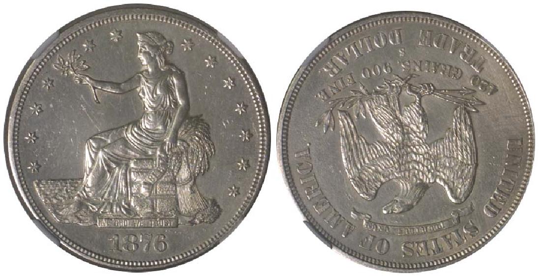 UNITED STATES OF AMERICA Silver: Trade Dollar 1876 (1 of 1)