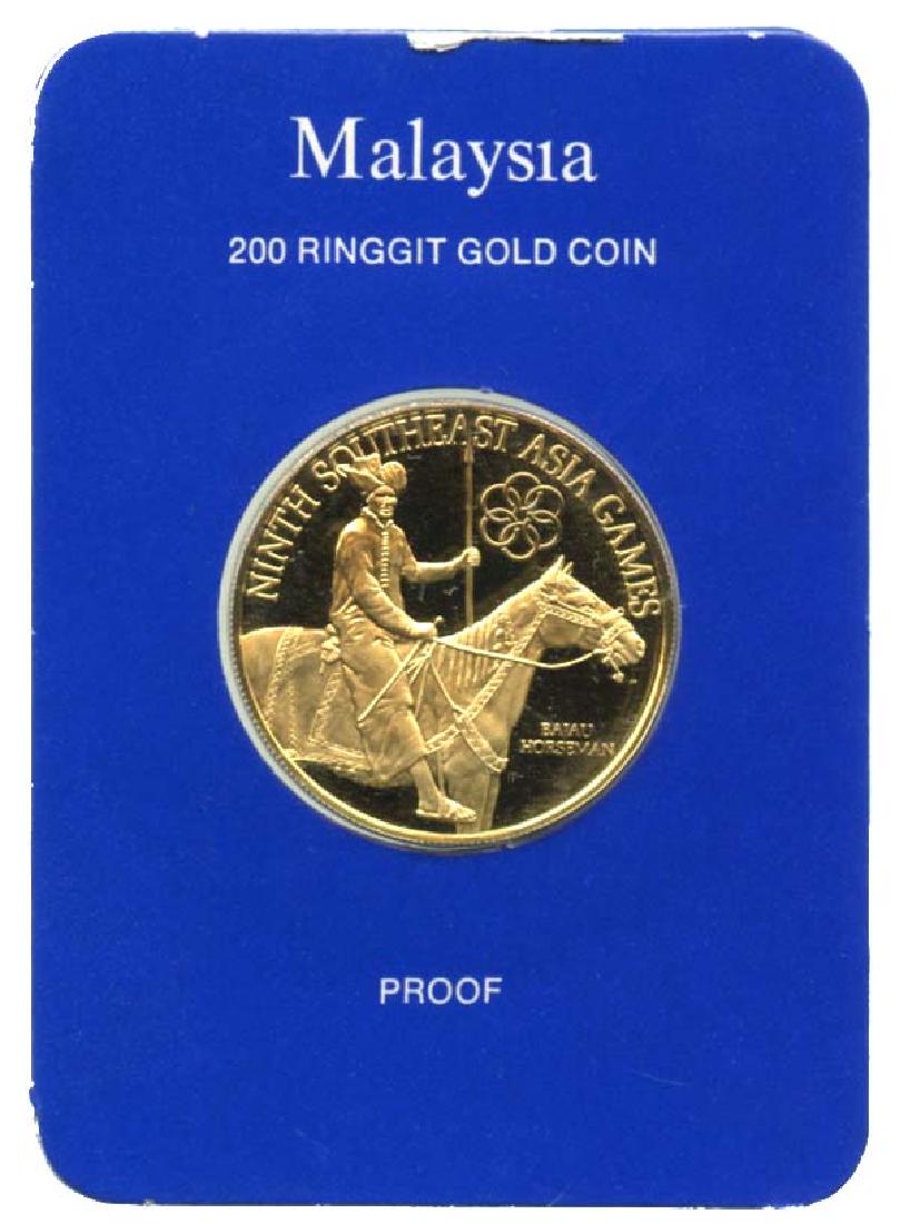 MALAYSIA Gold: Proof RM200 1977 (1 of 1)