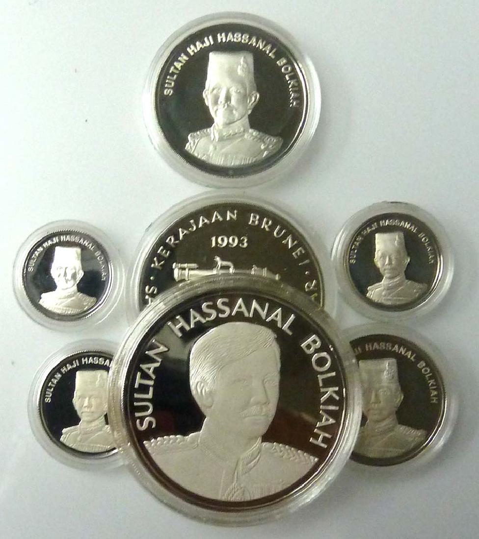 BRUNEI Set of 6 Silver proof coins (1 of 1)