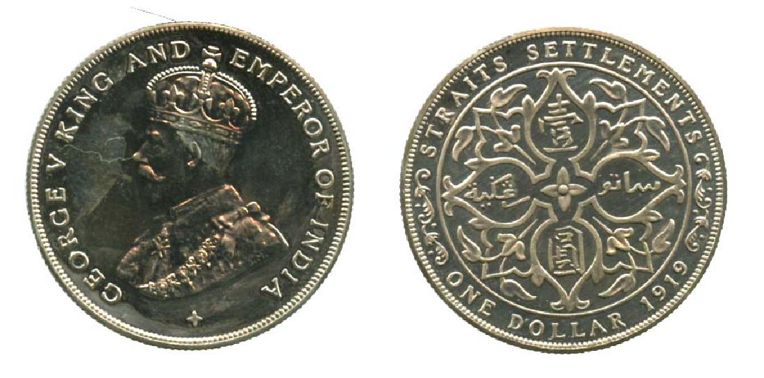 STRAITS SETTLEMENTS Silver Dollar 1919 (1 of 1)
