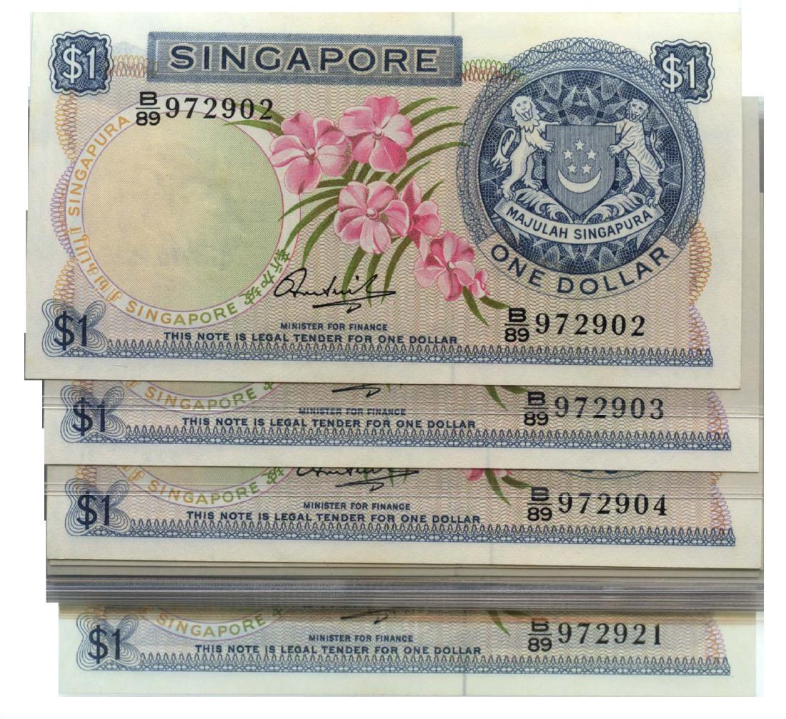 SINGAPORE Orchid $1 B/89 972902-21 (1 of 1)