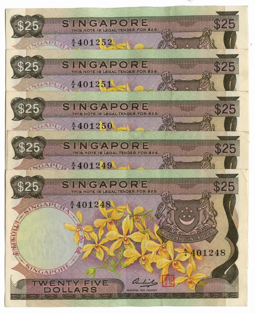 SINGAPORE Orchid $25 A/4 401248-52 (1 of 1)