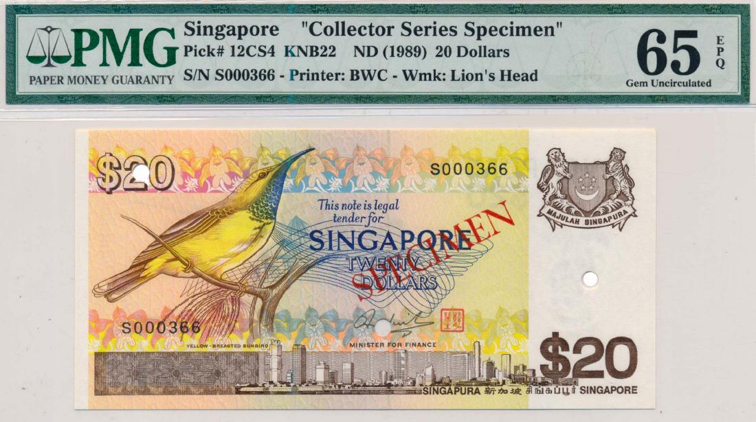SINGAPORE Bird Specimen $20 S000366 (1 of 1)