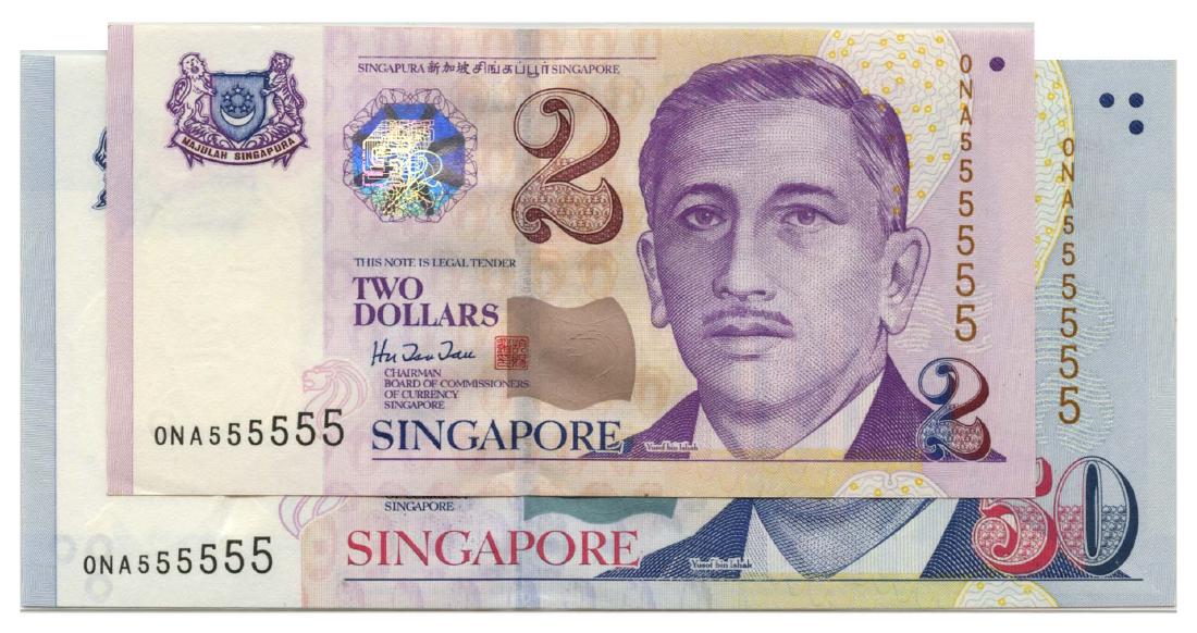 SINGAPORE Portrait $2 & $5 0NA555555 (1 of 1)