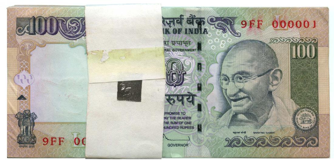 INDIA 100-Rupees 2012 in pack of 100 (1 of 1)