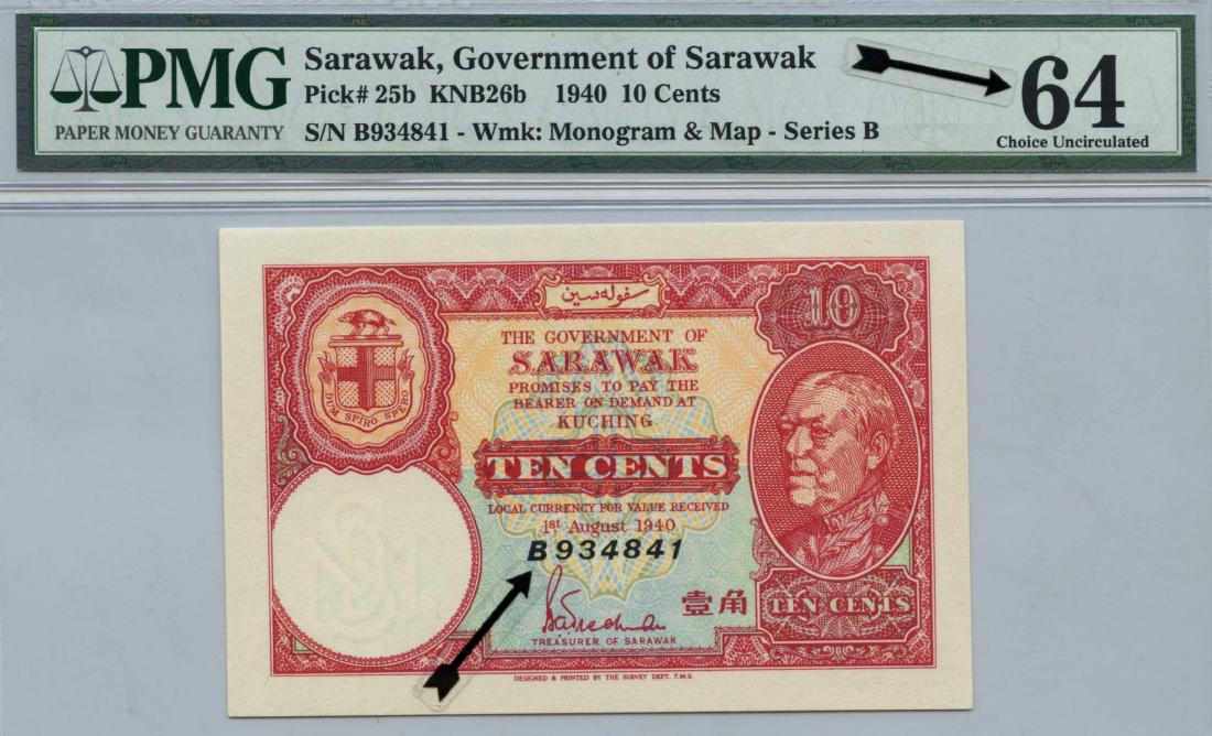 Sarawak 10 Cents 1940