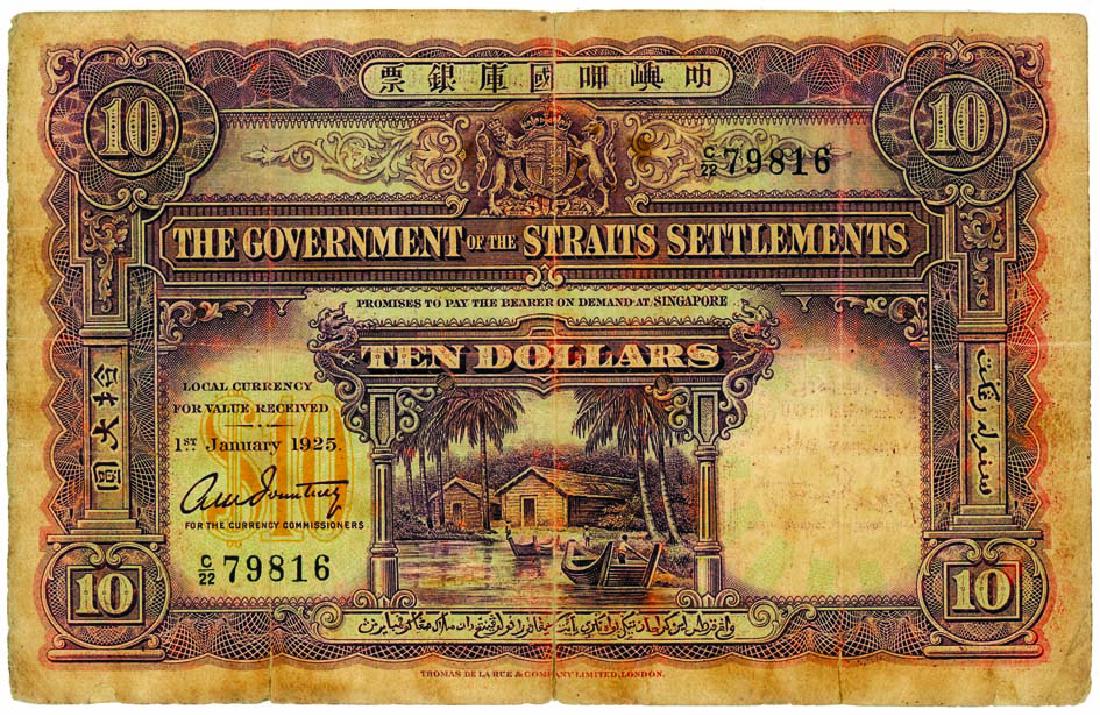 STRAITS SETTLEMENTS $10 1925 (1 of 1)