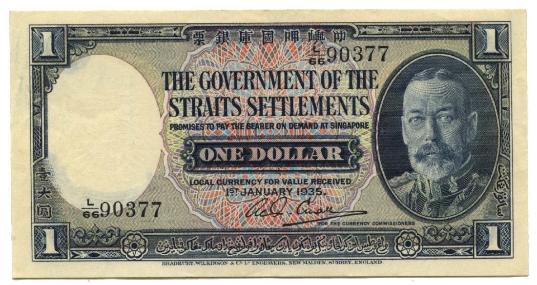 STRAITS SETTLEMENTS $1 1935 L/66 (1 of 1)
