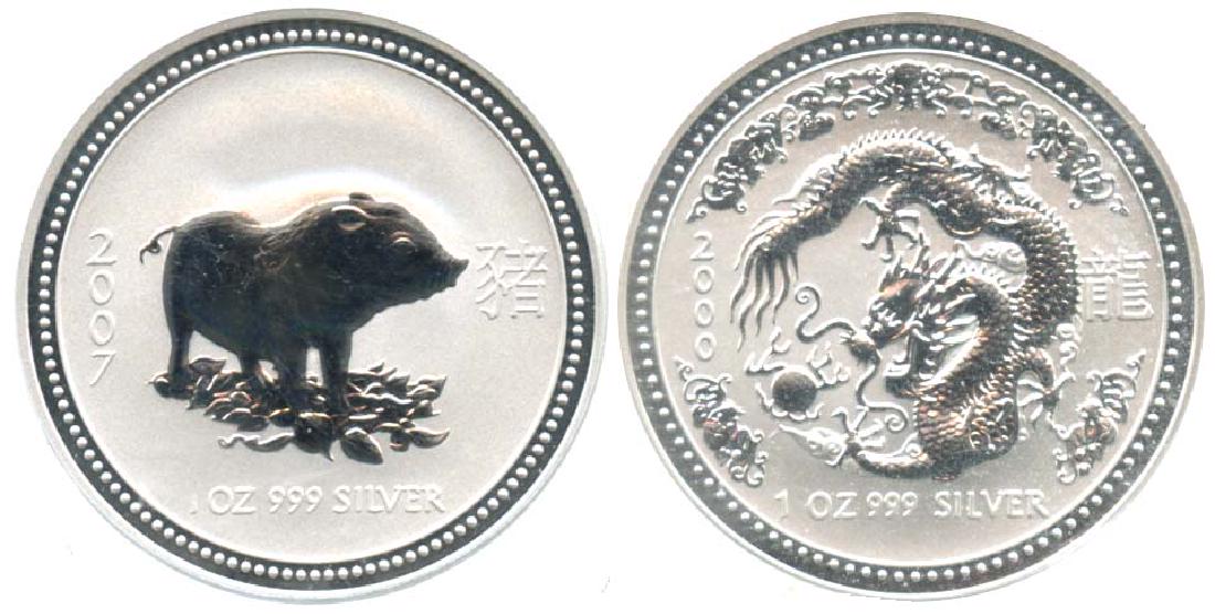 AUSTRALIA Silver 1oz $1 various (8pcs) (1 of 1)