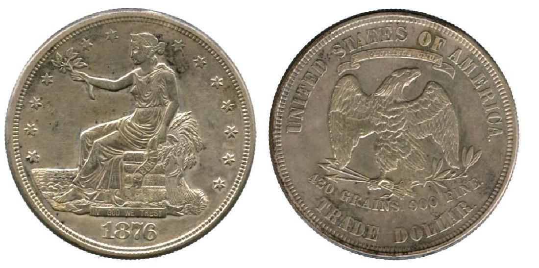 USA Silver Trade $1 1876 (1 of 1)