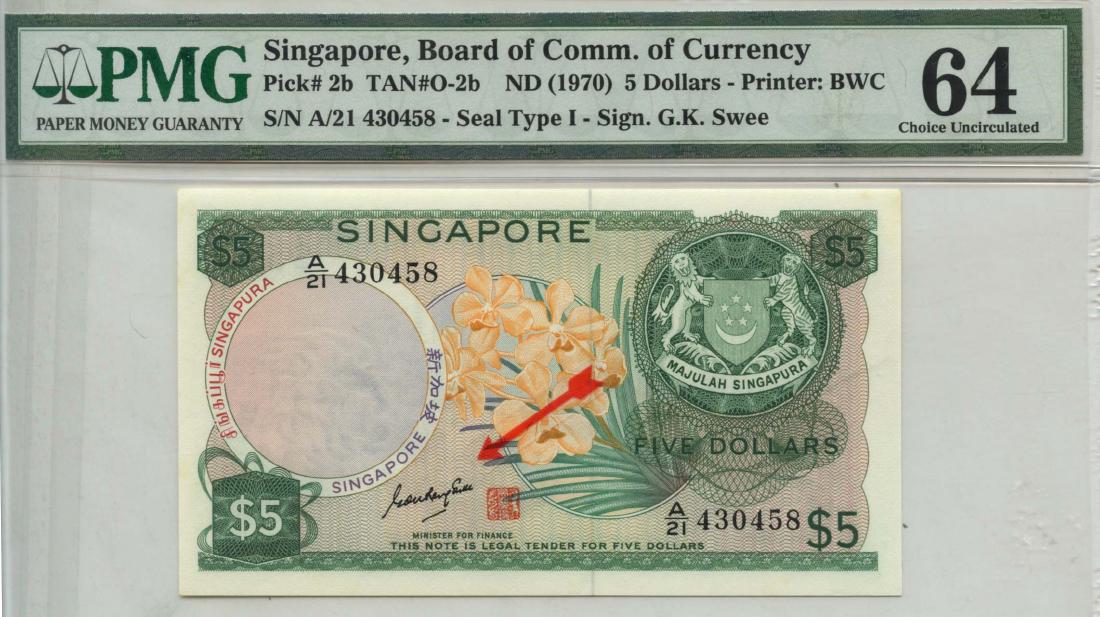 SINGAPORE Orchid Series: $5 A/21 430458 (1 of 1)