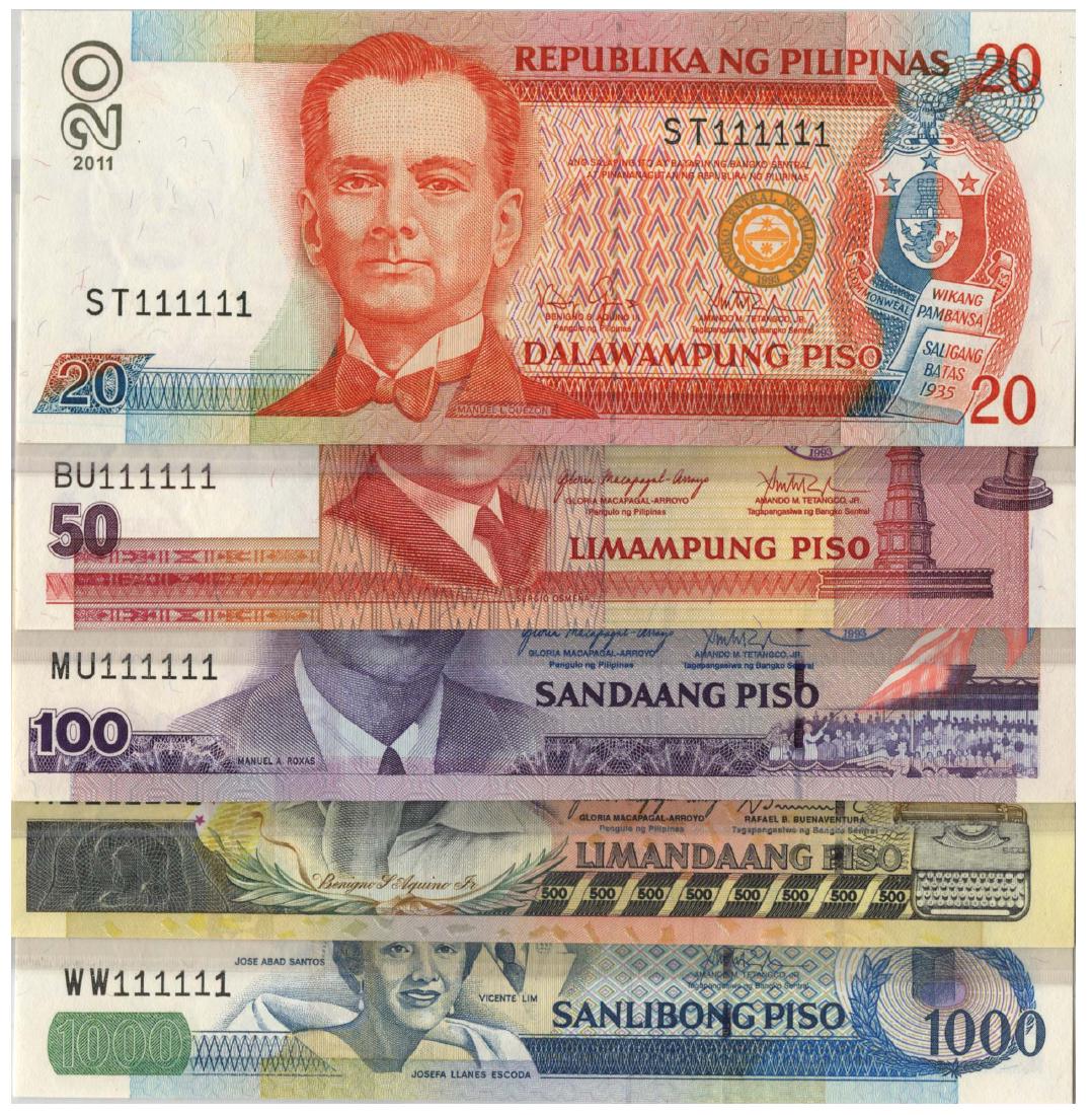 PHILIPPINES set ST/BU/MU/HL/WW 111111 (5pcs) (1 of 1)