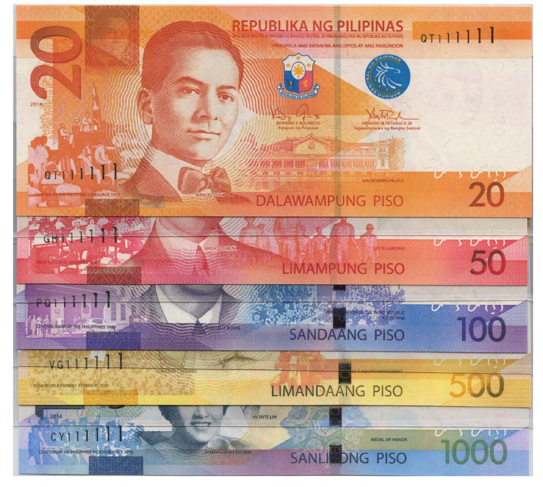 PHILIPPINES set QT/GH/PQ/VG/CY 111111 (5pcs) (1 of 1)