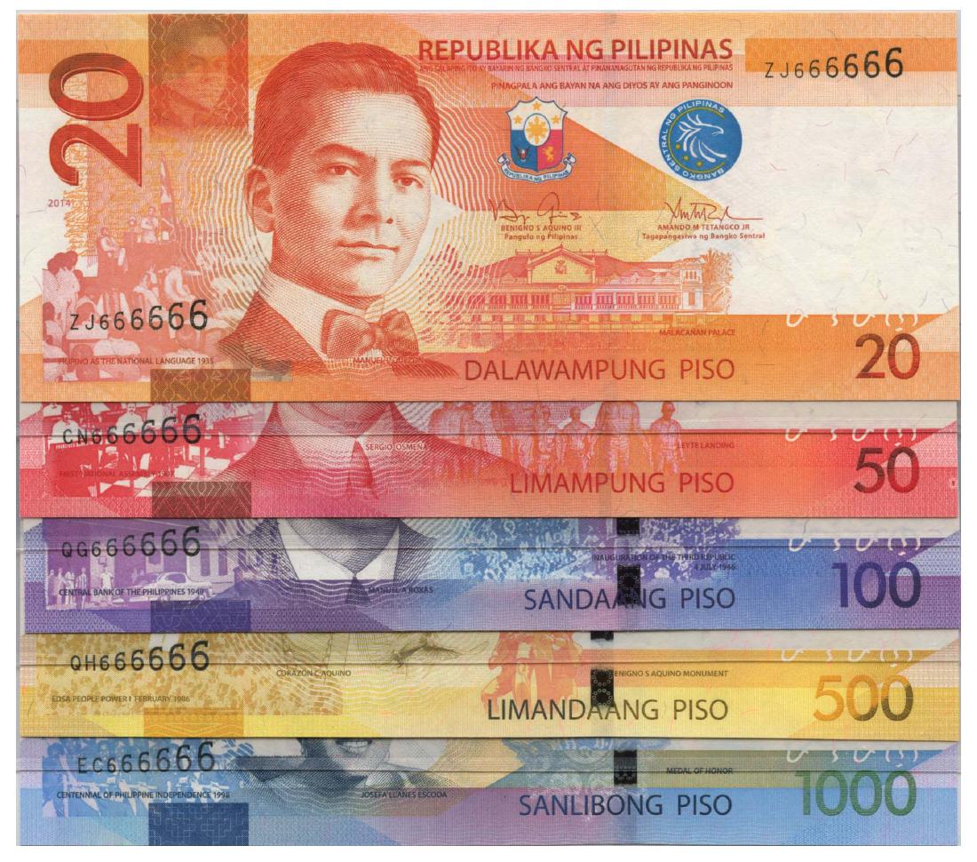 PHILIPPINES set ZJ/CN/QG/QH/EC 666666 (5pcs) (1 of 1)
