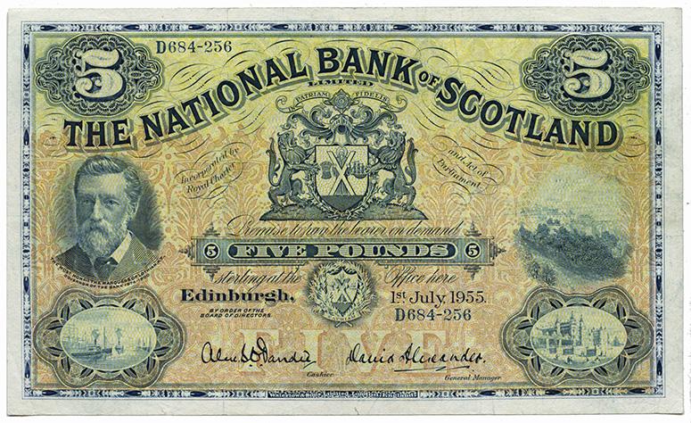 Bank Of Scotland Festgeld 1 Jahr Scotland The National Bank Of Scotland 5 Pounds 1st