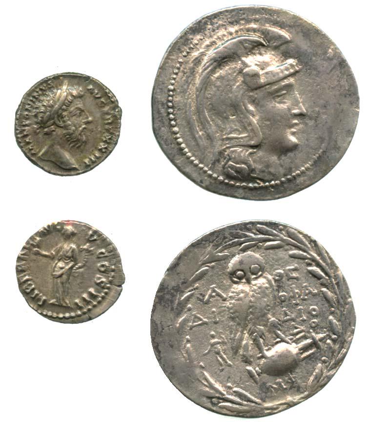 ROME Athens Ancient silver Tetradrachm 174 BC, silver (1 of 1)