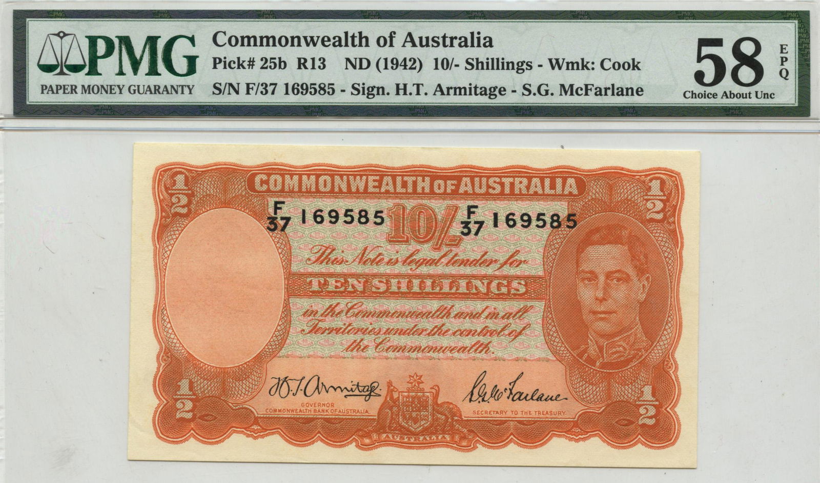 AUSTRALIA Commonwealth of Australia ND (1942) 10 (1 of 1)