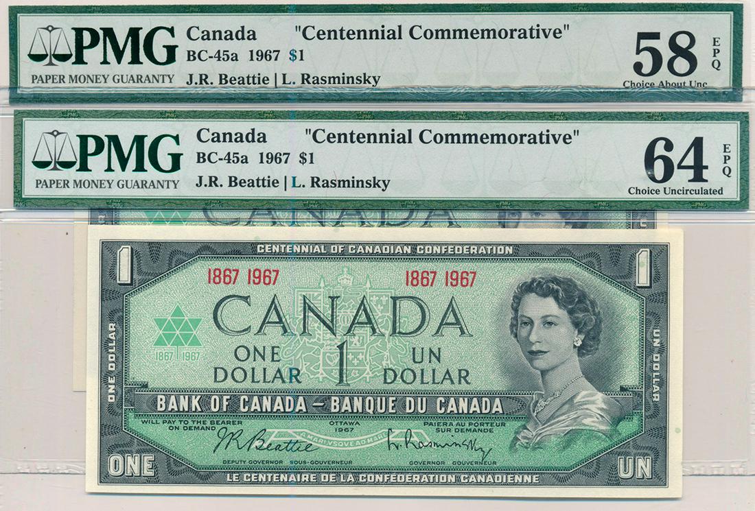 CANADA Bank of Canada 1967 $1 Centennial Commemorative (1 of 1)