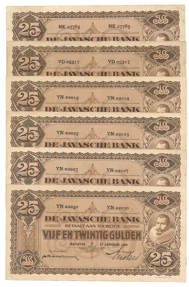 NETHERLANDS - INDIES De Javasche Bank 25-Gulden 1926-30 (1 of 1)