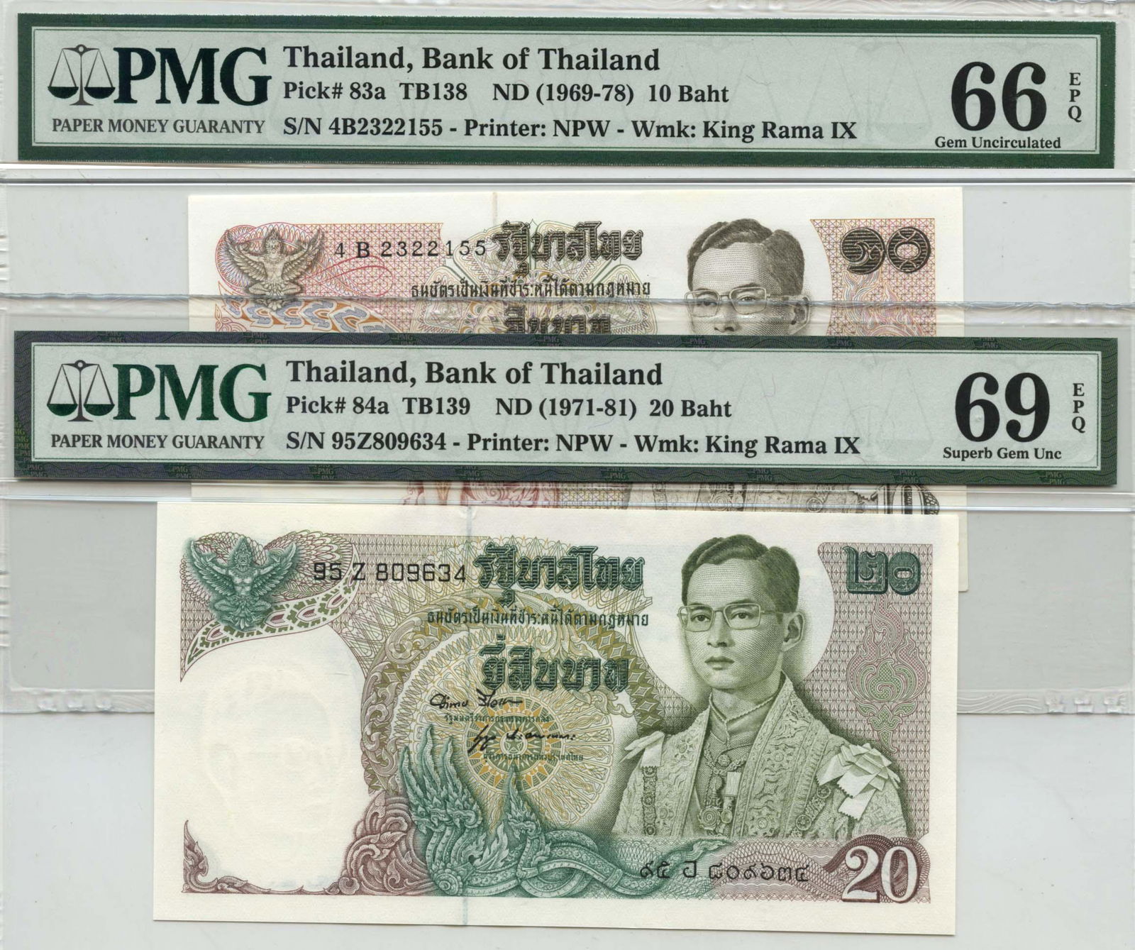 THAILAND Bank of Thailand ND (1969-78) 10-Baht (1 of 1)