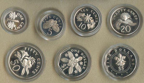 Singapore. Sterling Silver Proof Coin Set 2000 And