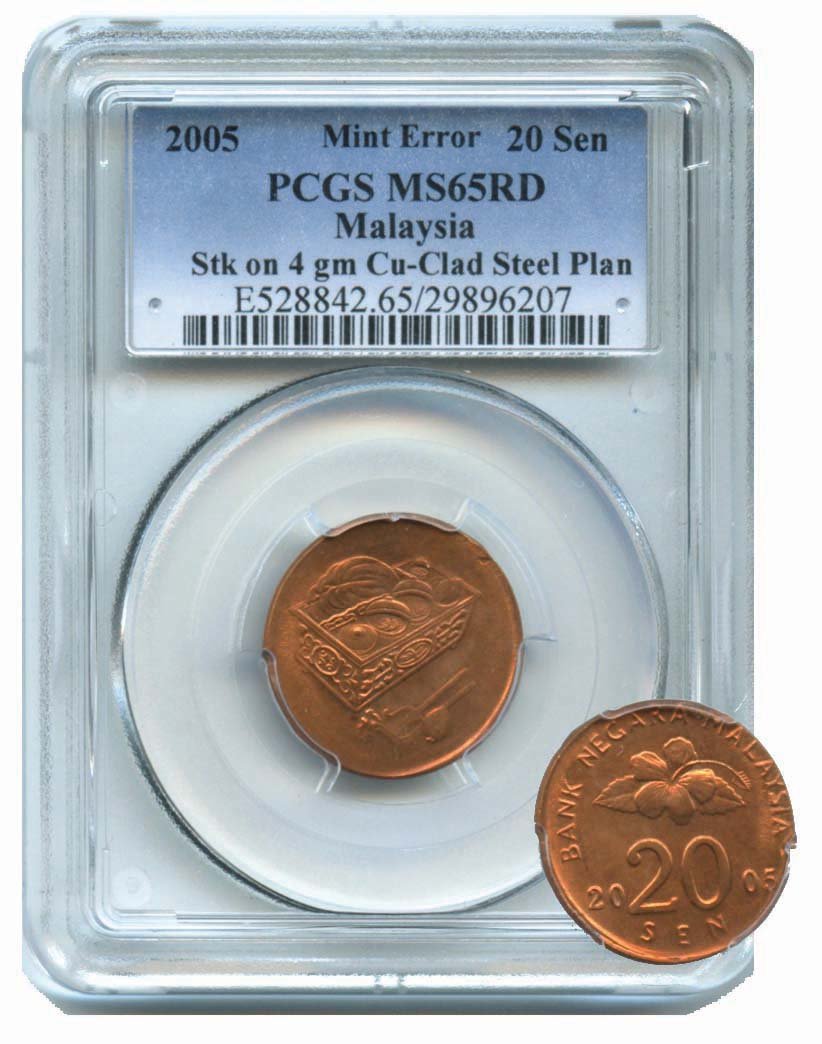 MALAYSIA Mint Error 20 Sen 2005 (1 of 1)