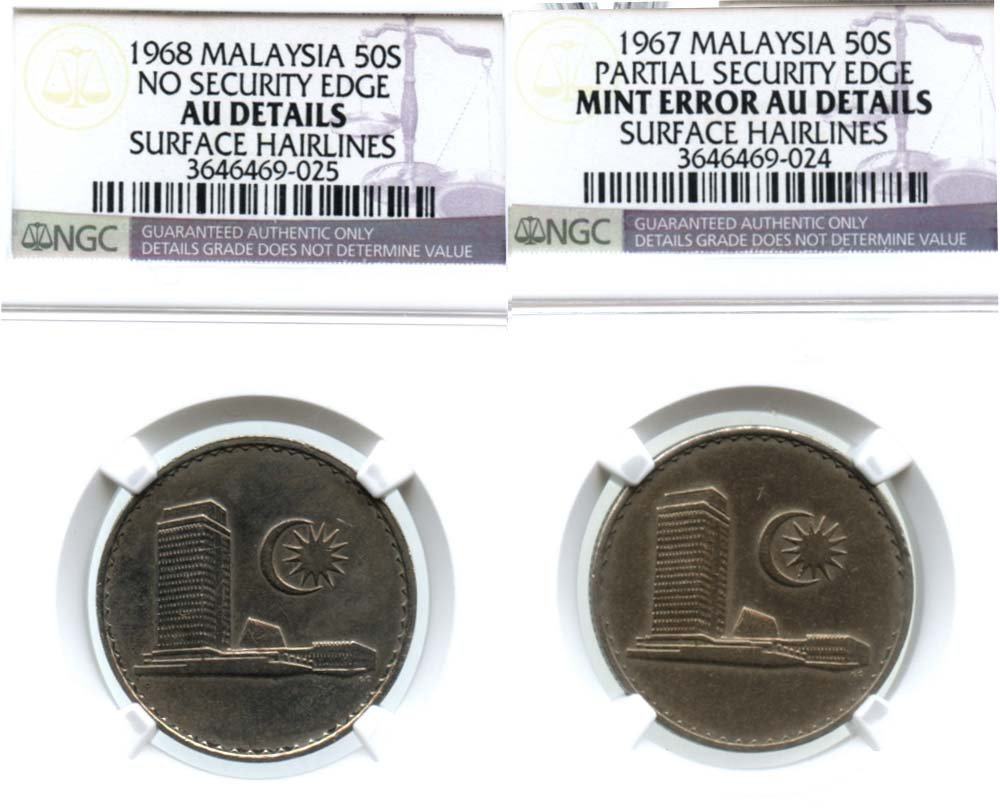MALAYSIA Cu-Ni: 50-Sen 1967 & 1968 (1 of 1)