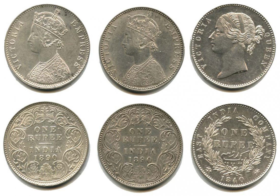 INDIA Victoria: Silver Rupees (3pcs) (1 of 1)