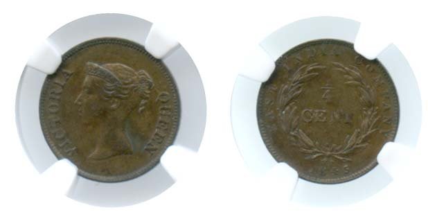 STRAITS SETTLEMENTS 1/4-Cent 1845 (1 of 1)