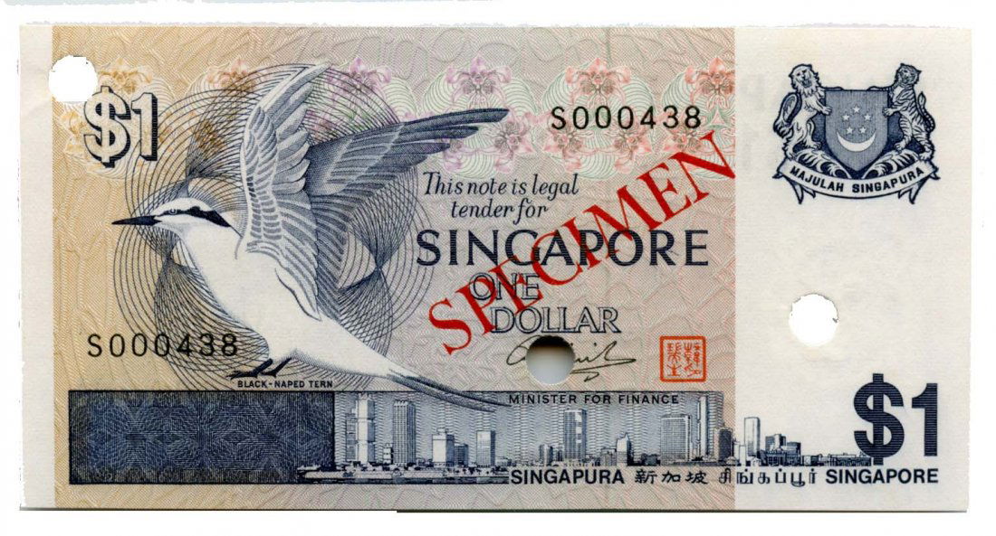 SINGAPORE Bird Series: Specimen $1 1976, Specimen (1 of 1)