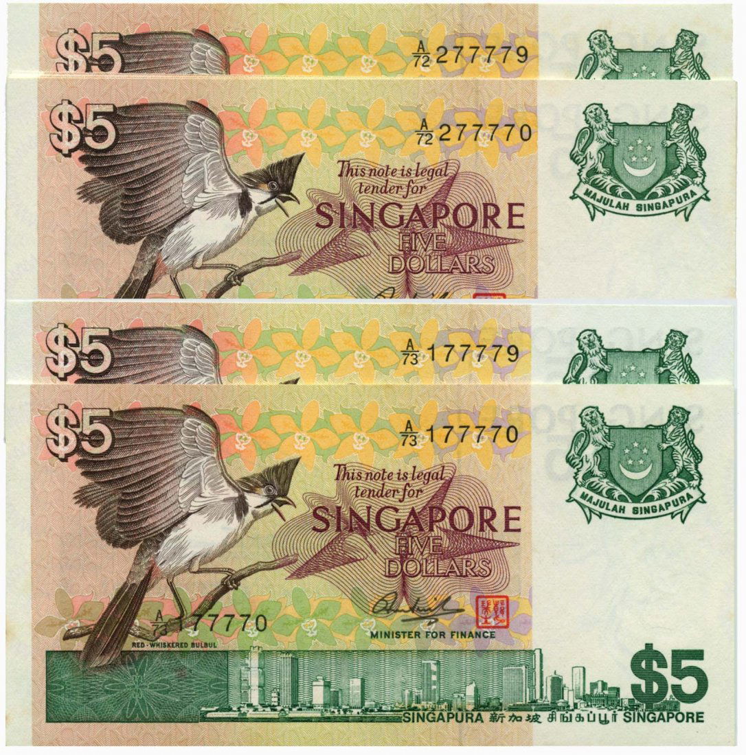 SINGAPORE Bird Series: $5 1976 Consecutive (20pcs) (1 of 1)