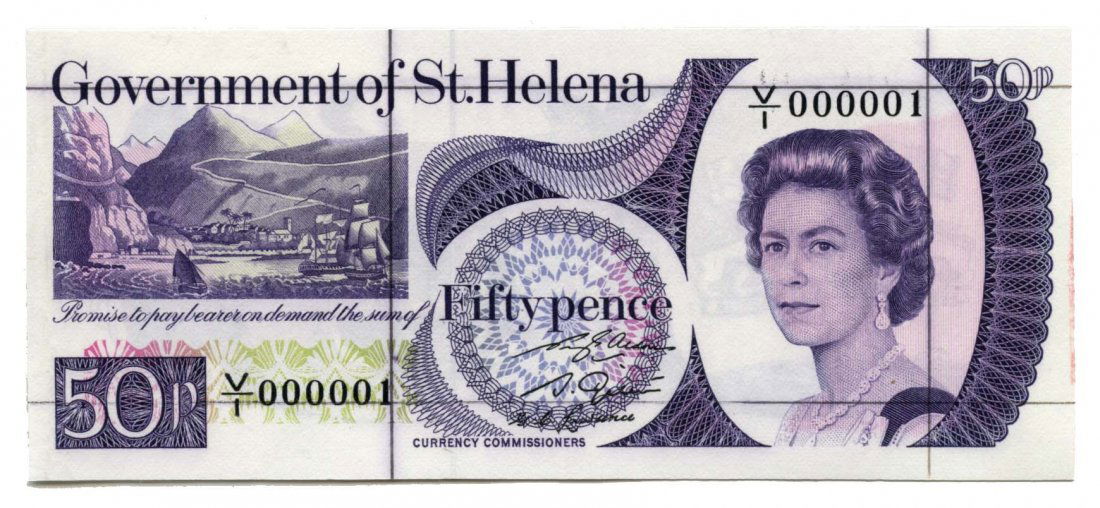 ST HELENA Elizabeth II: 50-Pence First note of issue (1 of 1)