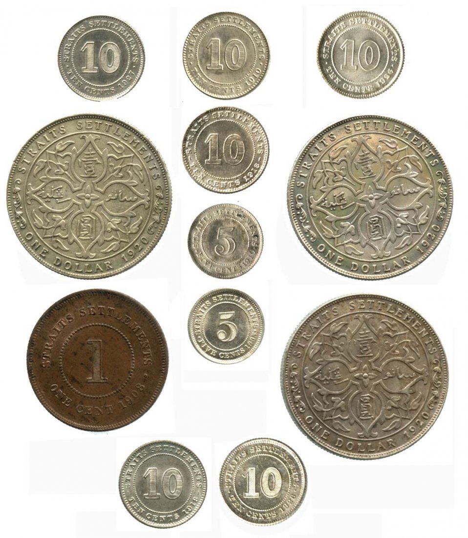 STRAITS SETTLEMENTS  Edward VII: Copper  (11pcs) (1 of 1)