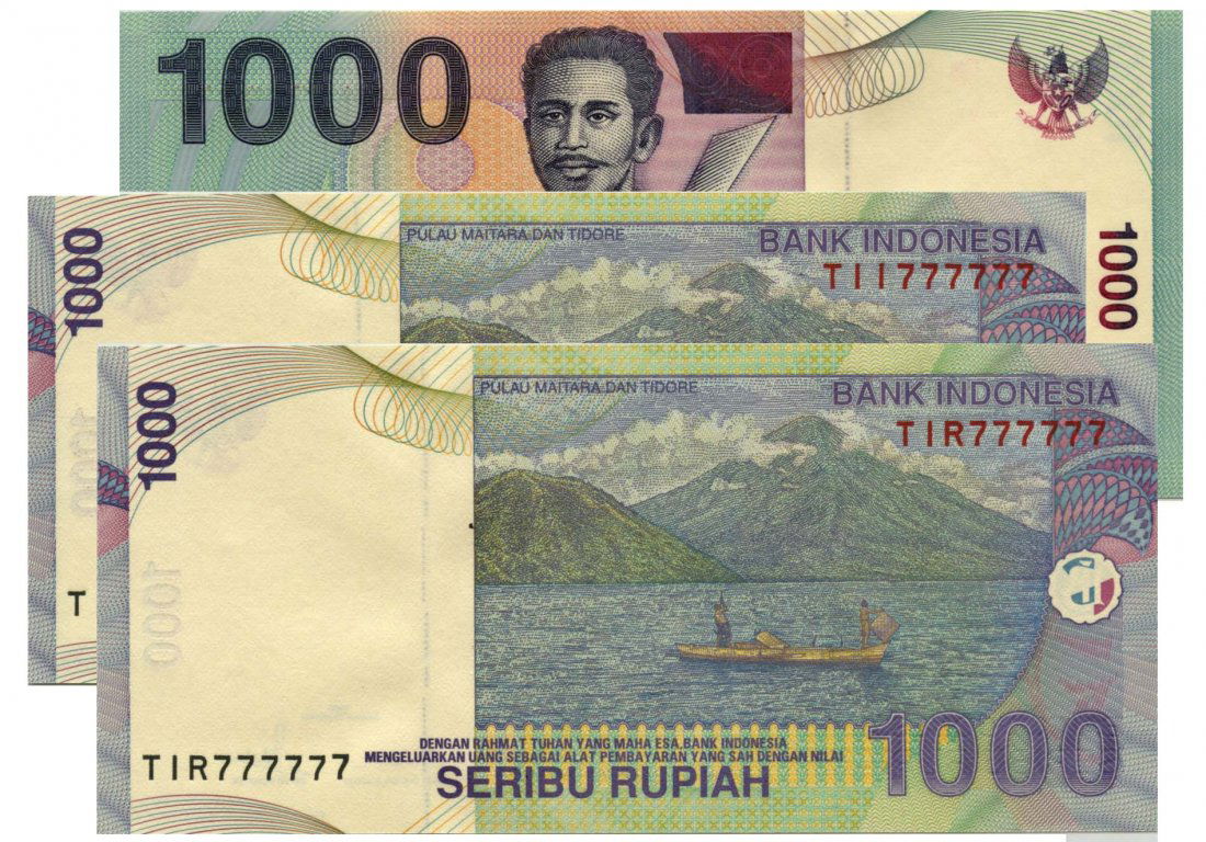 INDONESIA 1,000-Rupiah 2000  777777  (10pcs) (1 of 1)