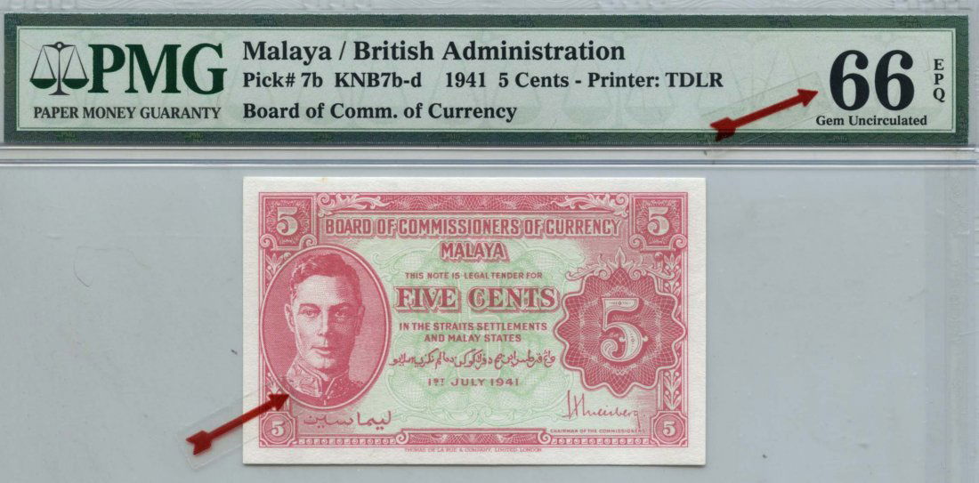 MALAYA George VI: 5-Cents 1941 (1 of 1)