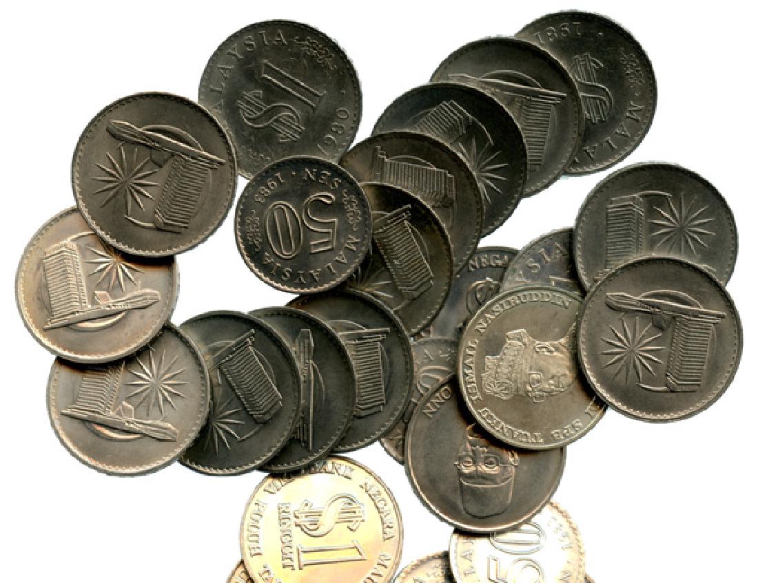 MALAYSIA Cu-Ni: RM1. Various.  (26pcs) (1 of 1)
