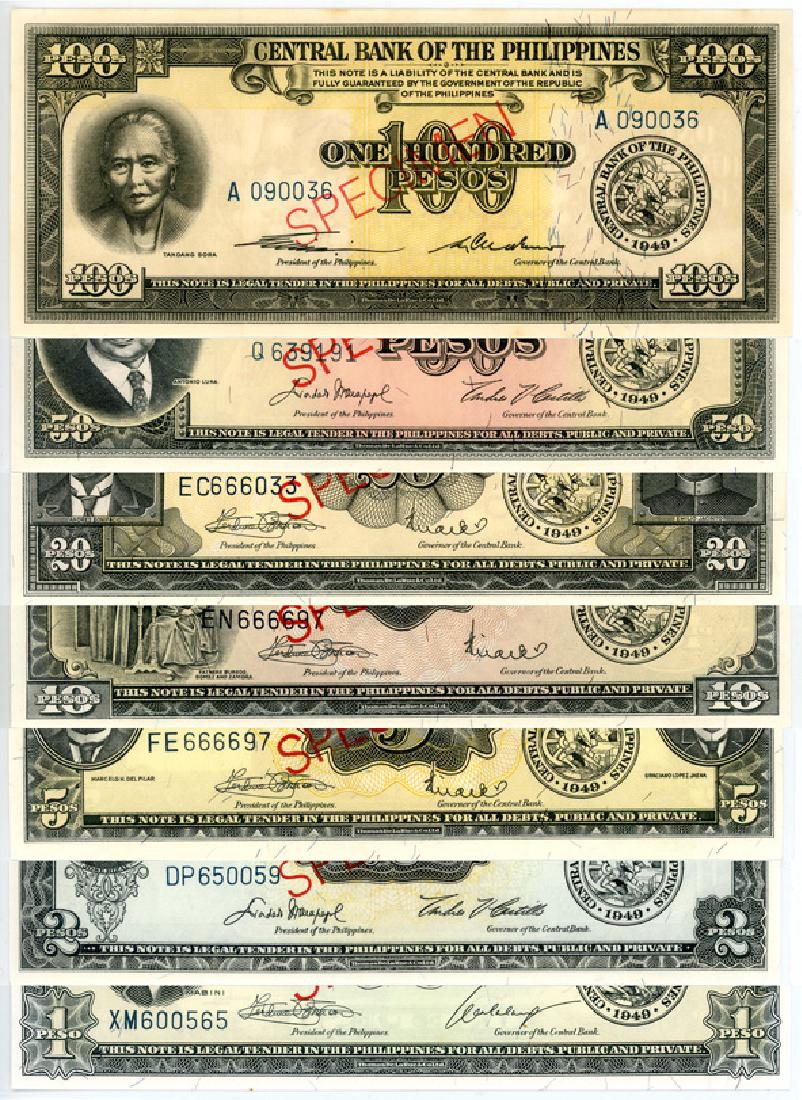 PHILIPPINES 1949 Specimen Set (7pcs) (1 of 1)