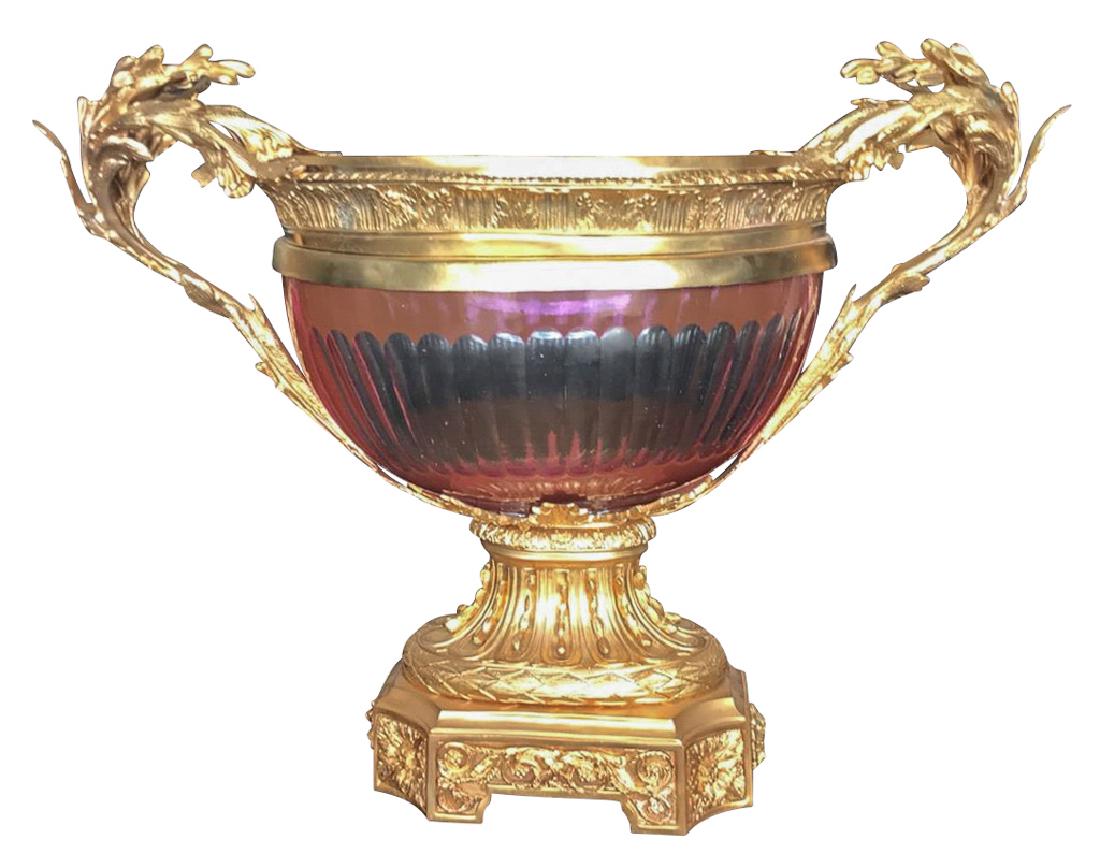 Exquisite Large Dore Bronze And Crystal (1 of 6)