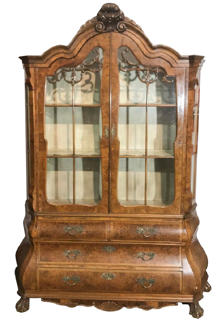Find Quality Dutch Walnut Display Cabinet, Of (1 of 5)