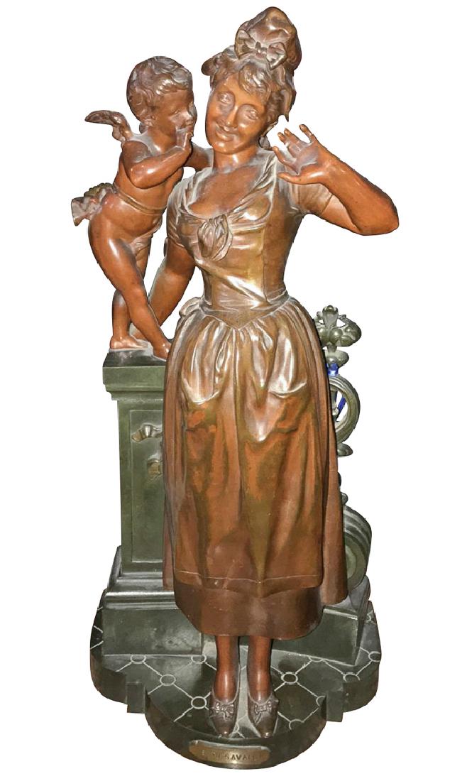 Emile Pinedo, French, Bronze "si Tu Savais": ( If You Only Knew), stamped Pinedo with factory seal; 18 h x 8 w x 6.5 d From Gary Elam Estate