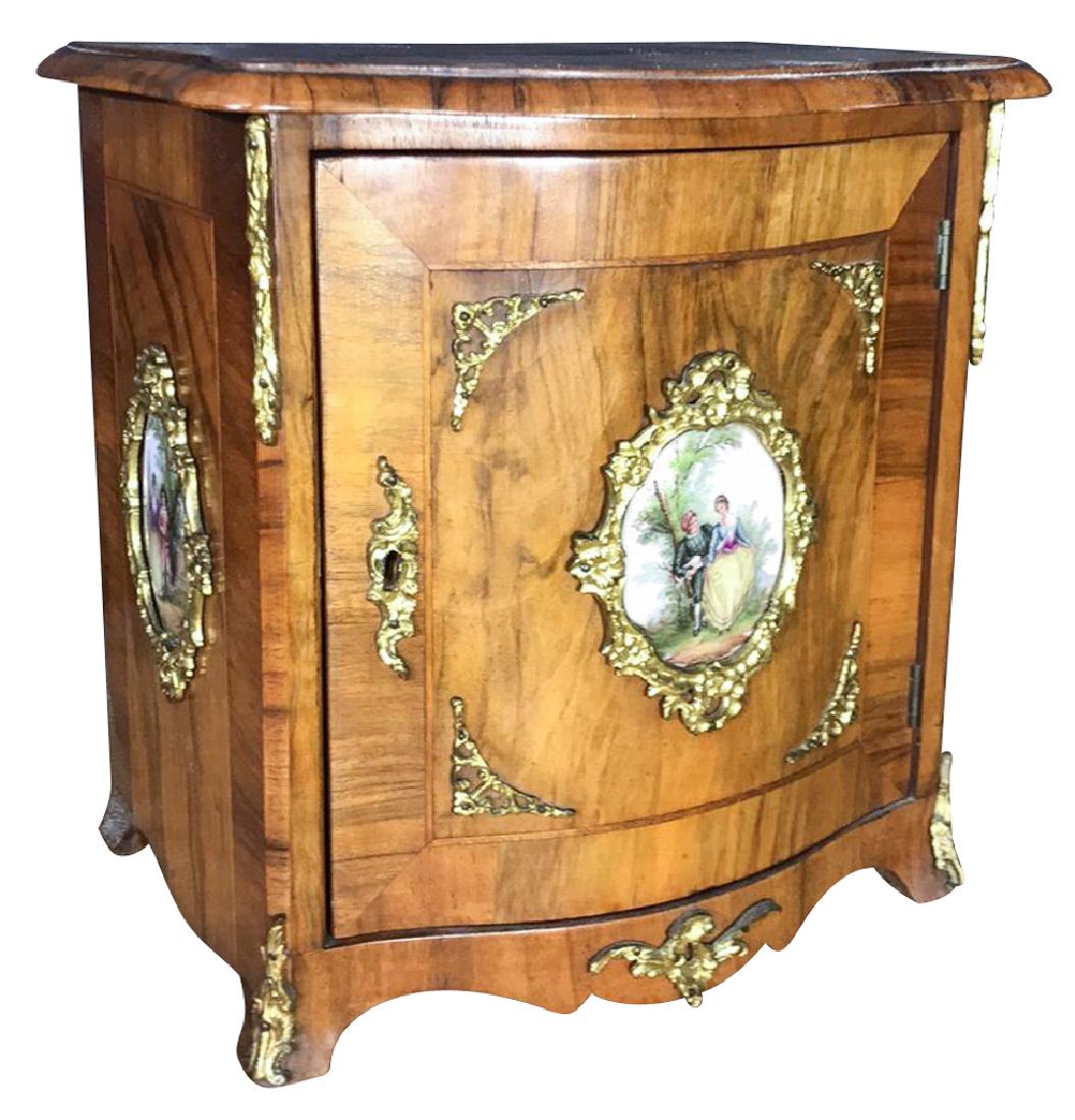French Napoleon Iii Burl Walnut Trinket Chest, (1 of 6)
