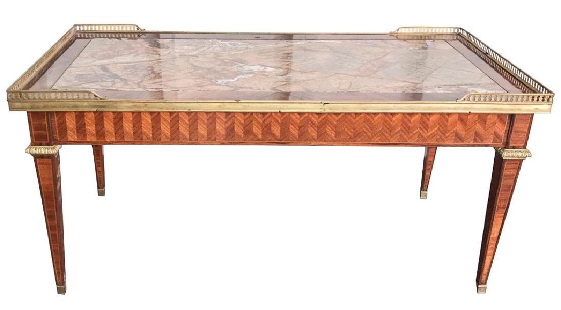 French Kingwood Parquetry Coffee Table , M (1 of 4)