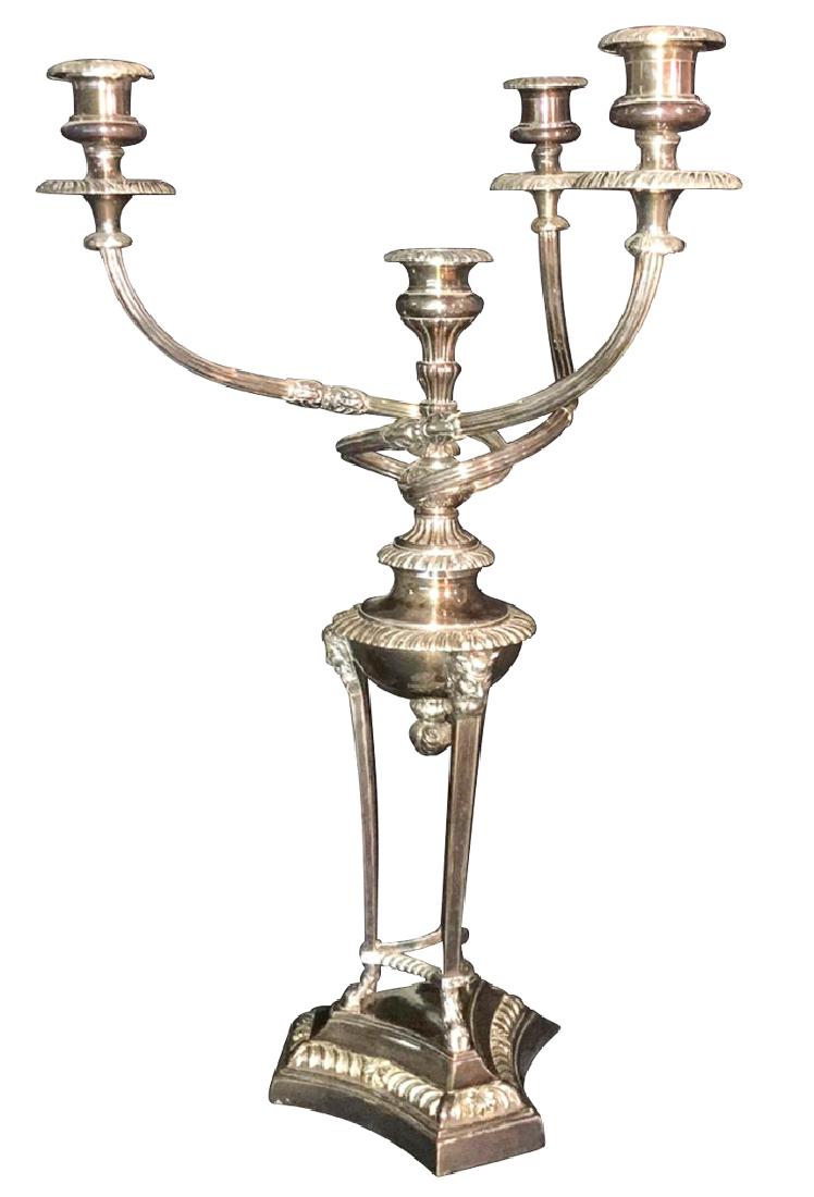 Superb English Sheffield Plate 4 Branch (1 of 4)