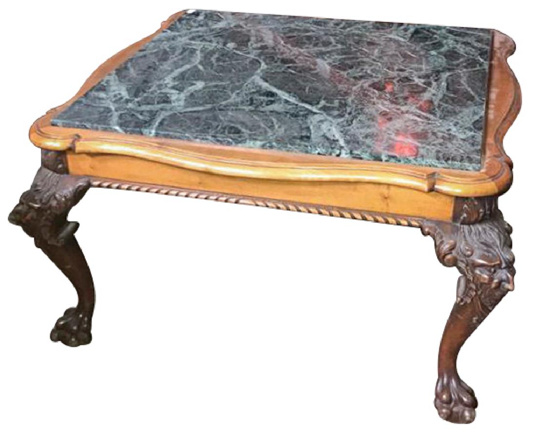 Irish Chippendale Coffee Table With Verde (1 of 5)
