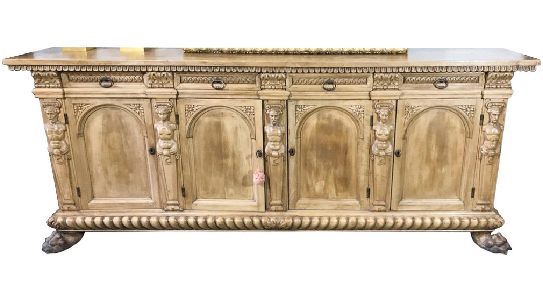 Superb Italian Bleached Walnut Sideboard, (1 of 6)
