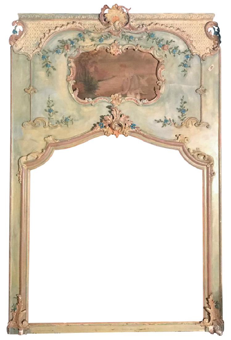 Palace Size French Trumeau Mirror, 63 W X 97 H: h,painted finish, has no mirror !