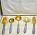 5 Piece Sterling And Gold Overlay Serving Set