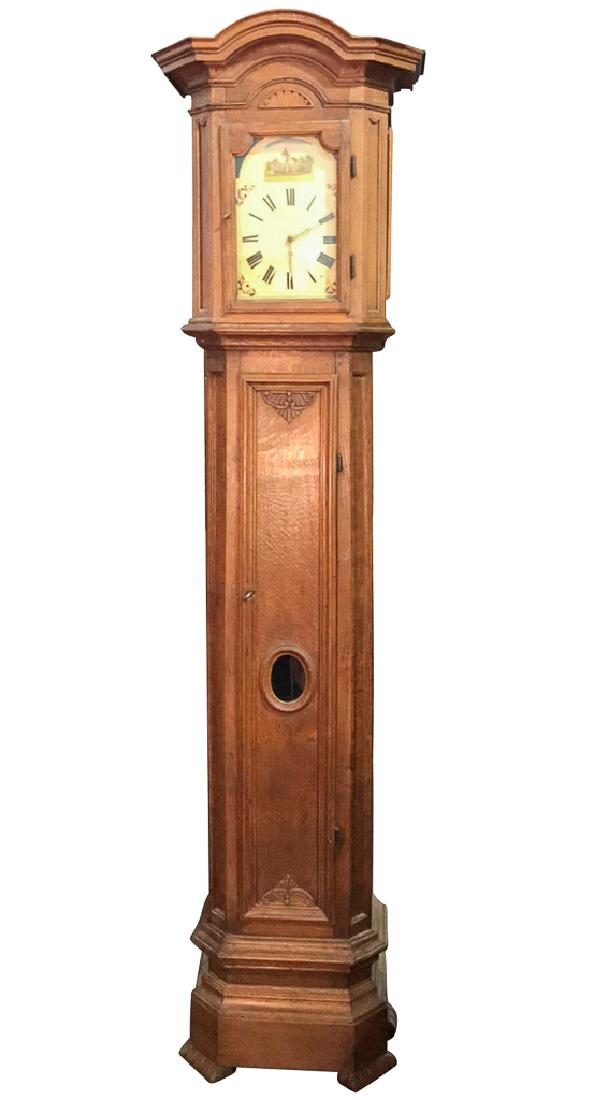 An 18th C. French Oak Longcase Clock, With (1 of 6)